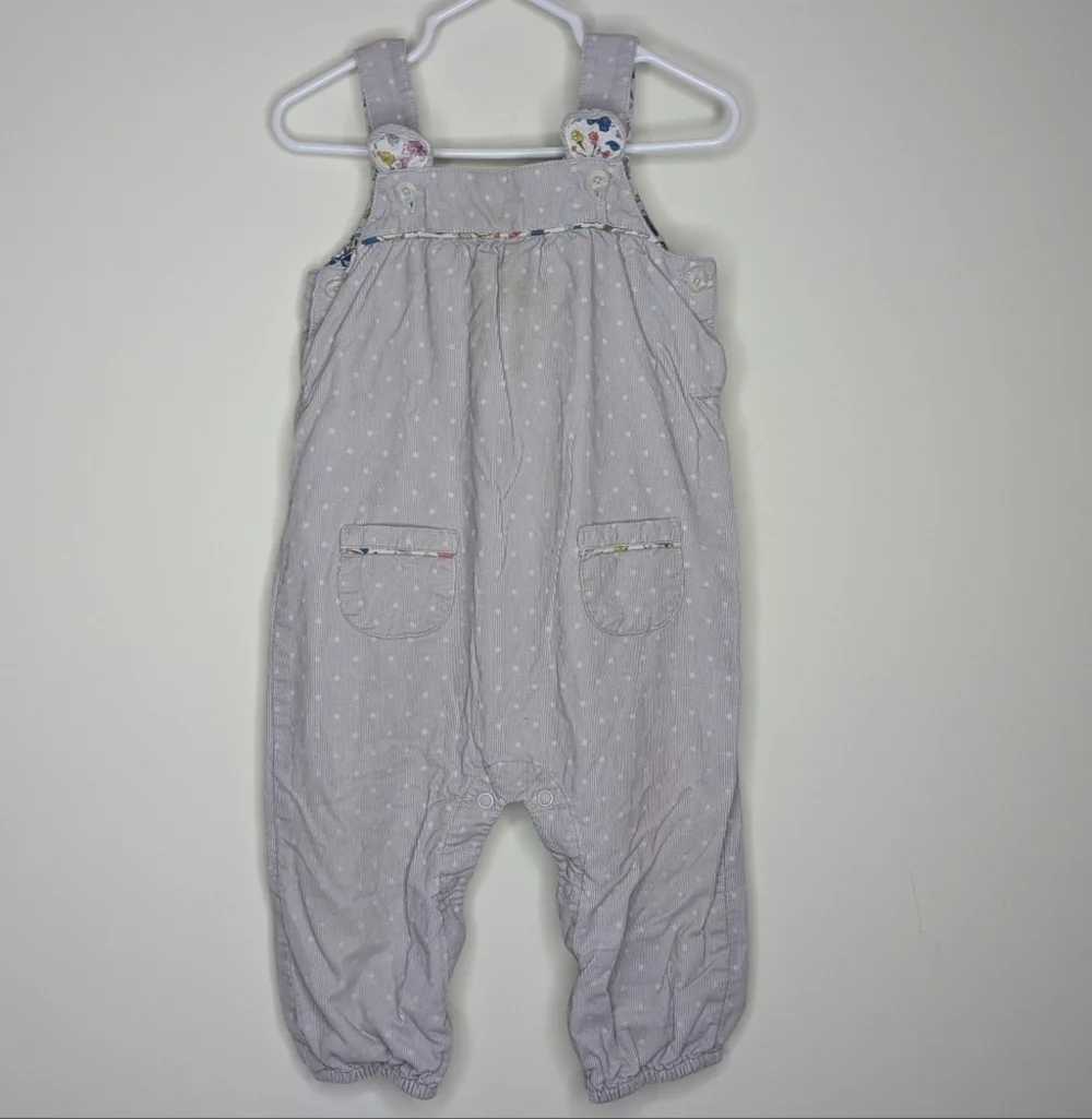 Baby Boden Easter Bunny Corduroy Romper Overall 12-18m